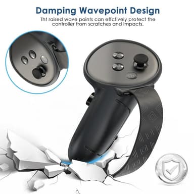 1 par til Meta Quest 3S Controller Silikonetui Anti-Slip Anti-Slip Greppdeksel