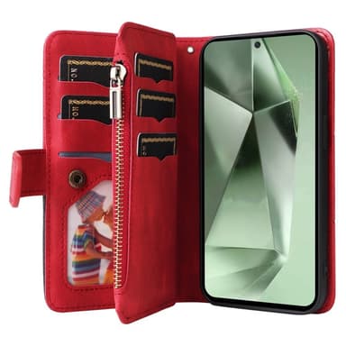 KS Lommebok-deksel til Samsung Galaxy S24 FE - Rød