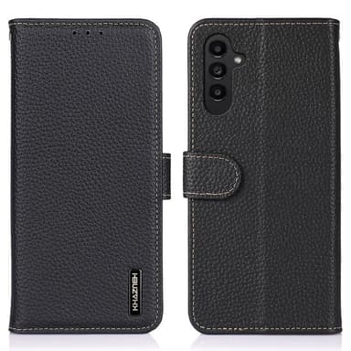 KHAZNEH Til Samsung Galaxy S24 FE Deksel i Ekte Ku-lær - Svart