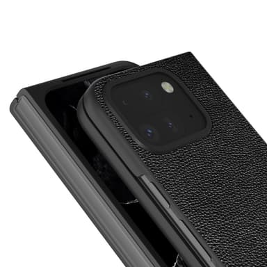 ABEEL til Google Pixel 9 Pro Fold 5G Telefonveske Litchi Texture Cover - Svart