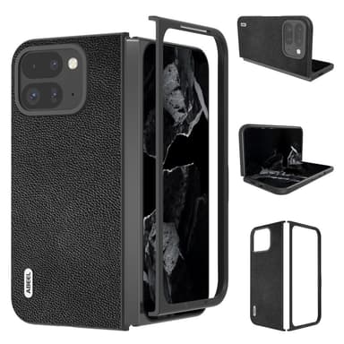 ABEEL til Google Pixel 9 Pro Fold 5G Telefonveske Litchi Texture Cover - Svart