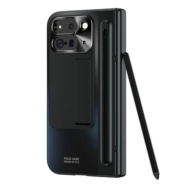 For Google Pixel 9 Pro Fold 5G Deksel med Herdet Glassfilm, Stylus - Svart