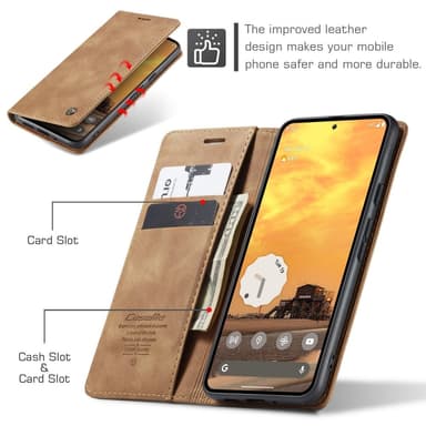 CASEME Til Google Pixel 9 Pro/Pixel 9 Veske Stativ Telefonveske