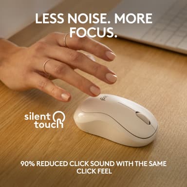 Logitech M240 Silent Bluetooth trådløs datamus (hvit)