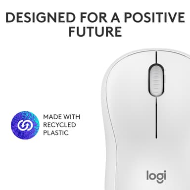 Logitech M240 Silent Bluetooth trådløs datamus (hvit)