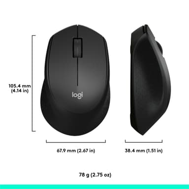 Logitech M330 Silent Plus trådløs mus (sort)