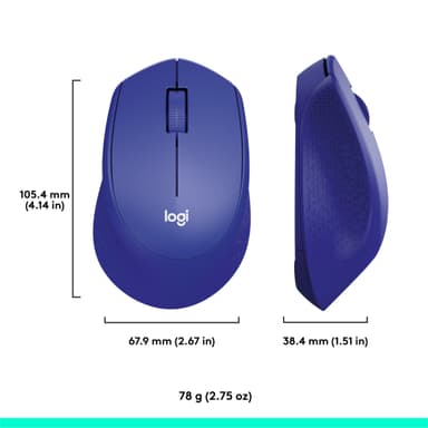 Logitech M330 Silent Plus trådløs mus (blå)