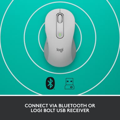 Logitech Signature M650 Wireless Mouse (hvit)