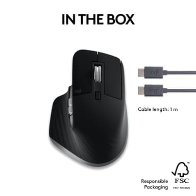Logitech MX Master 3S for Mac trådløs mus (space grey)