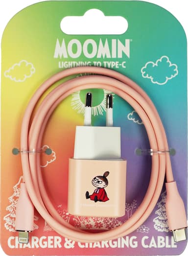 Moomin 20W Lightning til USB-C vegglader 1 m (rosa)