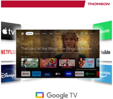 Thomson Google 65" QG4S14 4K QLED smart-TV (2024/sideføtter)