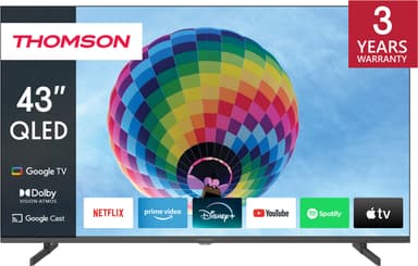 Thomson Google 43" QG4S14 4K QLED smart-TV (2024/sideføtter)