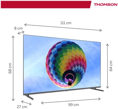 Thomson Google 50" QG4S14 4K QLED smart-TV (2024/sideføtter)
