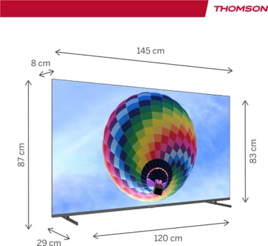 Thomson Google 65" QG4S14 4K QLED smart-TV (2024/sideføtter)
