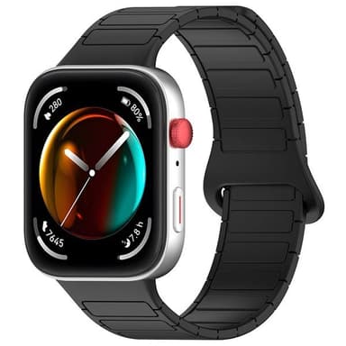 Magnetisk silikonarmbånd til Huawei Watch Fit 3 - Svart