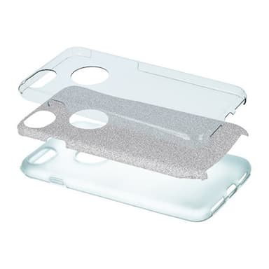 Glitrende etui til iPhone 16 Pro Max - Sølv