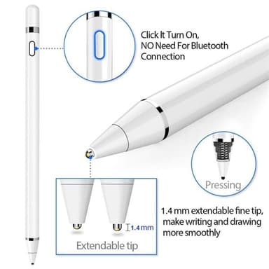 1.4mm Høyfølsom Stylus Penn til iPad, iPhone, Galaxy