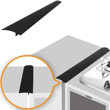 List som holder rent mellom komfyr og skap 61,5 cm, sort 1-pakning