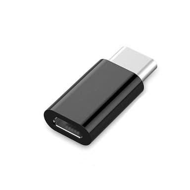 Micro USB til USB-C Adapter Sort