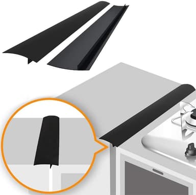 List som holder rent mellom komfyr og skap 61,5 cm, sort 1-pakning