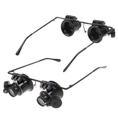 Forstørrelsesglass x20 med LED-belysning