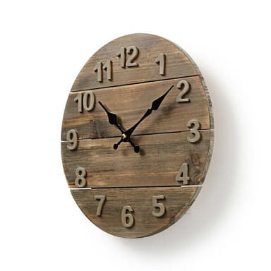 Nedis Rund veggklokke | 30 cm diameter | Tre