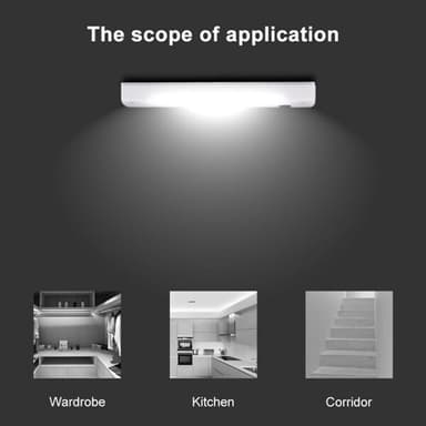 LED-vegglampe / garderobelys - Selvklebende