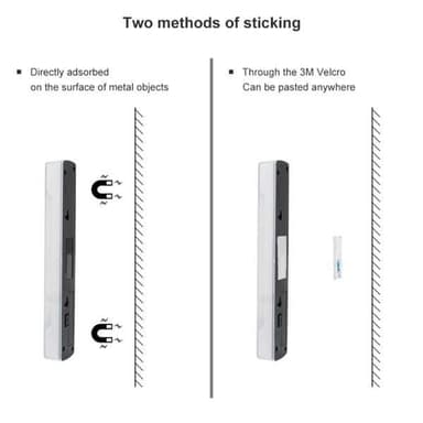 LED-vegglampe / garderobelys - Selvklebende