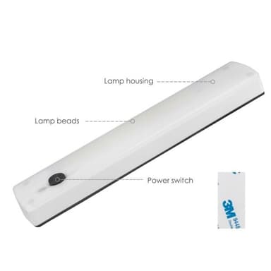 LED-vegglampe / garderobelys - Selvklebende