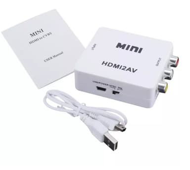 HDMI til AV / RCA signalomformer 1080p Hvit