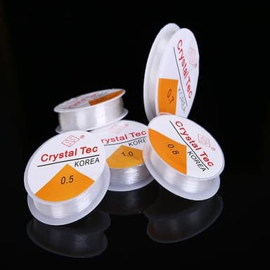 Elastisk tråd for bokstavperler - 0,5 mm, 20 meter