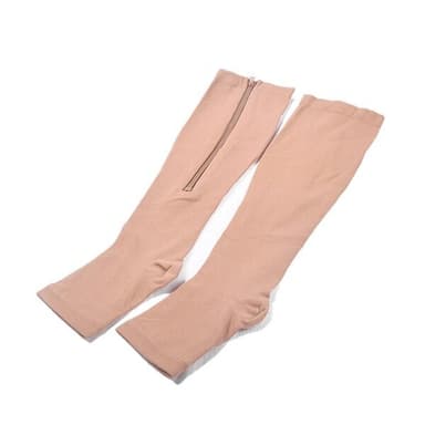 Støttestrømper med glidelås L/XL