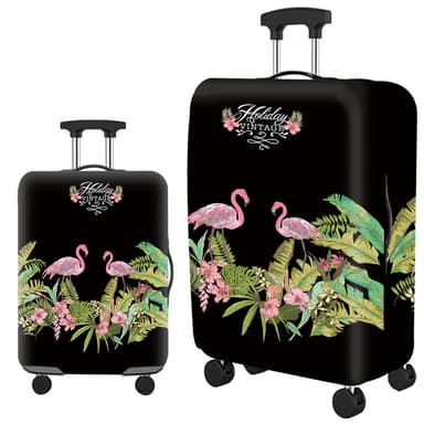 Beskyttende koffertdeksel, tykk elastisk bagasjekoffert XL Jungel flamingo mønster