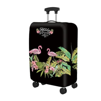 Beskyttende koffertdeksel, tykk elastisk bagasjekoffert XL Jungel flamingo mønster