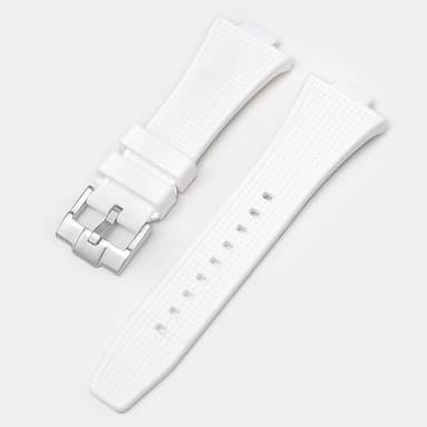 Tissot PRX-serien silikonklokkerem Hvit Sølvspenne