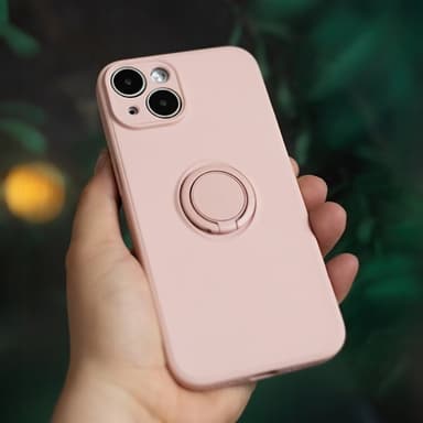 Etui med ringholder for iPhone 16 - Rosa