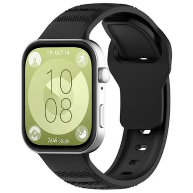 Huawei Fit 3 Slitesterkt silikonarmbånd - Svart