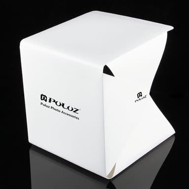 Fotostudio mini med LED-paneler - 2 bakgrunner