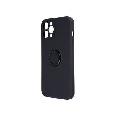 Etui med ringholder for iPhone 16 - Svart