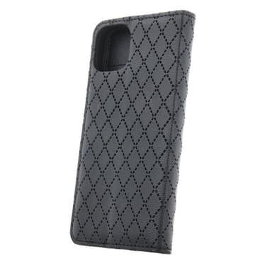 Stilig etui til iPhone 16 Pro Max med kortholder og sammenleggbart stativ - Svart