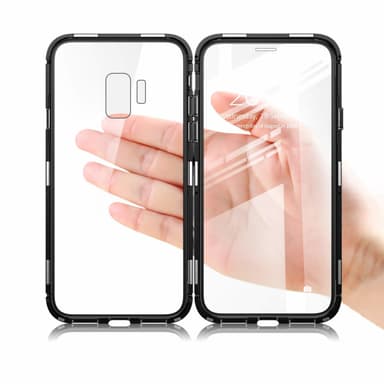 Samsung Galaxy S9 Plus-deksel med skjermbeskytter Svart