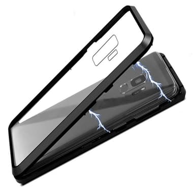 Samsung Galaxy S9 Plus-deksel med skjermbeskytter Svart