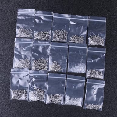 Skruer for glass - Bulkpakke med forskjellige dimensjoner