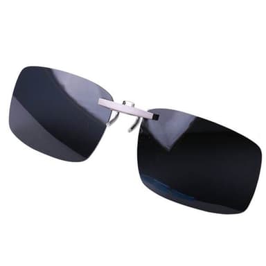 Clip-on-solbriller med UV400-beskyttelse og svart linsefarge - Large