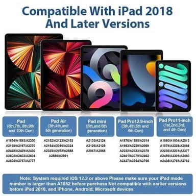 Active Stylus Pen for iPad 2018 eller nyere - Hvit