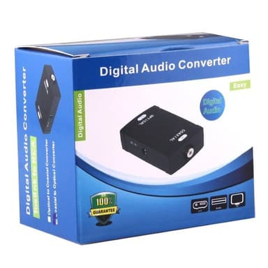 Optisk Toslink adapter til Koaksial RCA