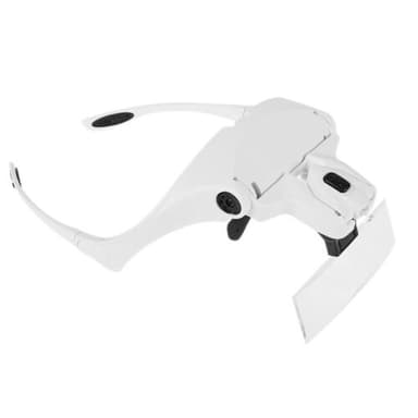 Forstørrelses-briller med 5 linser & LED-belysning
