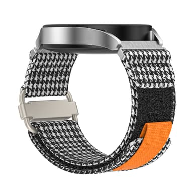 20 mm lerretsklokkerem for Samsung Galaxy Watch Active 1/2, Galaxy Watch 4 Svart + Hvit