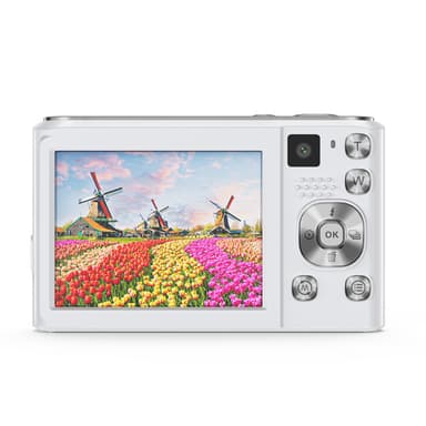 4K HD digitalkamera med stabilisering DC308 Hvit