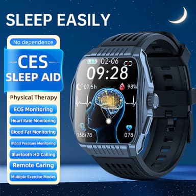 Smartklokke med søvnhjelp, EKG, Bluetooth-samtaler Grå